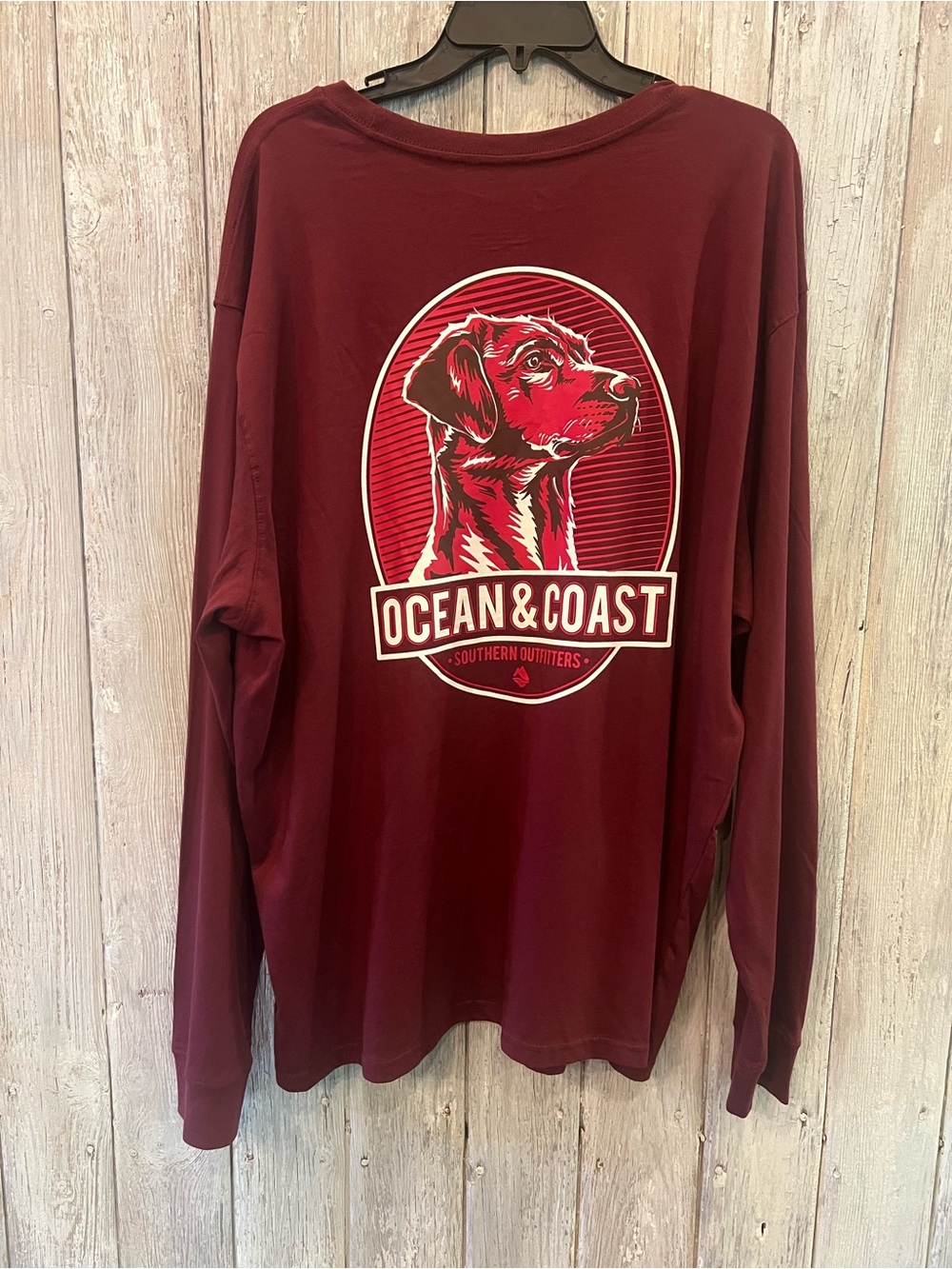 Men's Long-Sleeve Crewneck Ocean + Coast Shirt - Picture 3 of 6